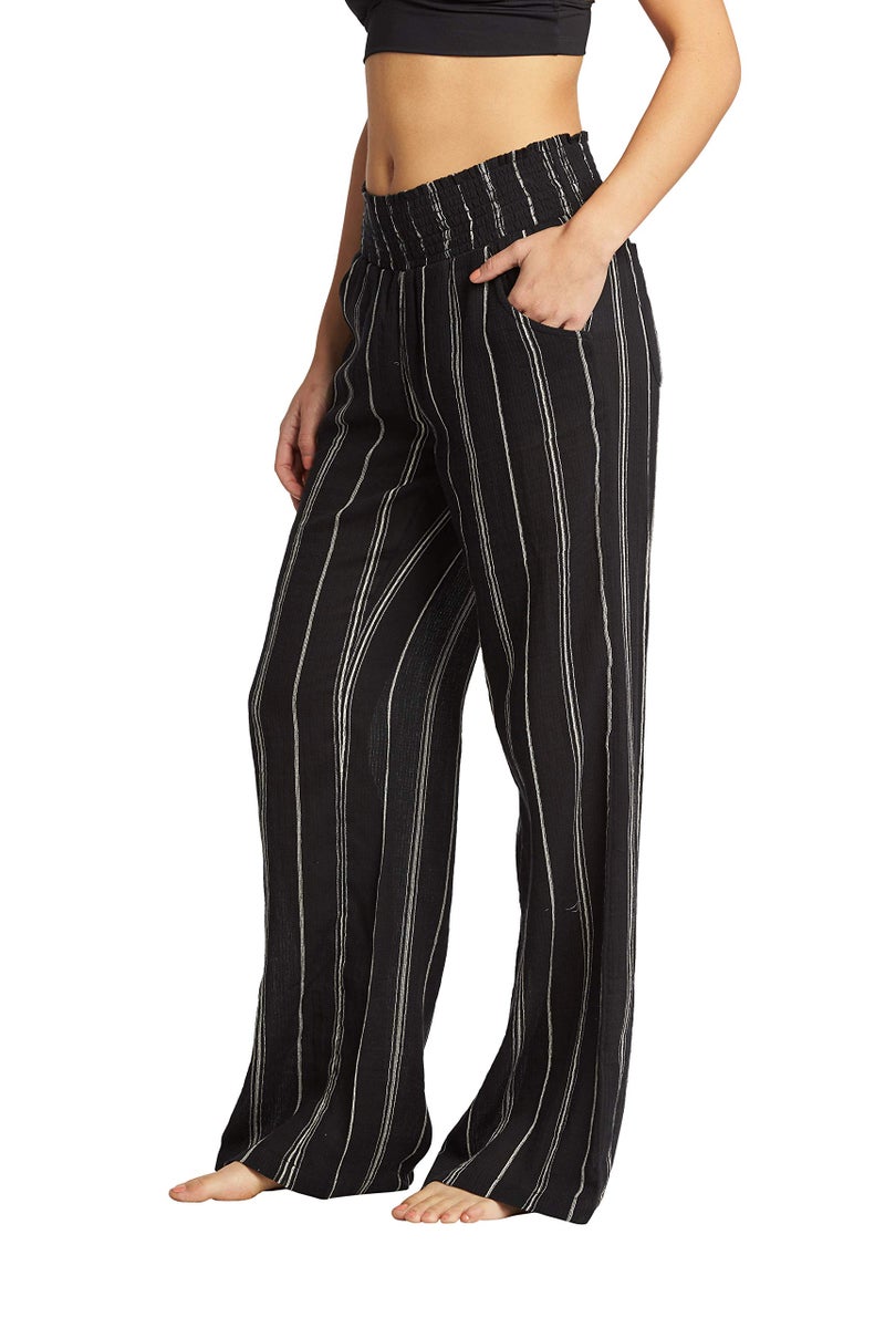 Billabong womens New Waves Stripe Pants, Black White, Medium US - Image 3